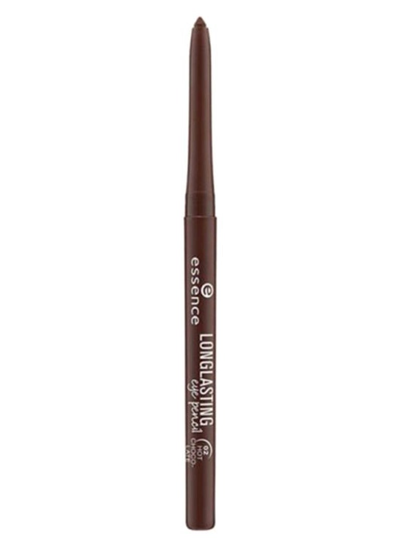 Essence Long Lasting Eye Pencil | 02 Hot Chocolate | Waterproof & Smudgeproof Eyeliner | Soft Creamy Texture for Smooth Application | Bold Defined Look | Up to 18H Stay | Easy Twist Pencil | 0.28g 02 Hot Chocolate - Image 1