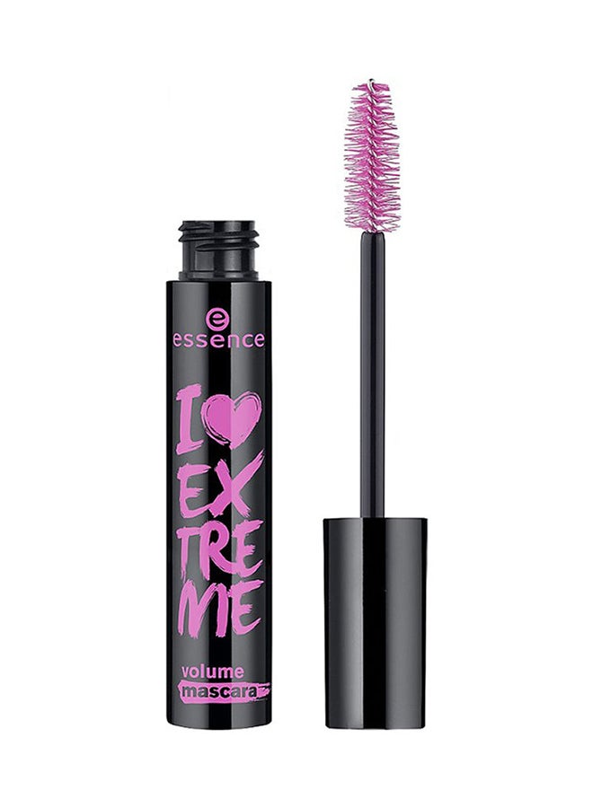 Essence I Love Extreme Volume Mascara Black | Extra Large Fiber Brush for Intense Full Lashes | Ultra-Black Pigments | Vegan & Cruelty Free | Long Lasting Flake Free Formula | Made in Italy 01 Black Volume - Image 1