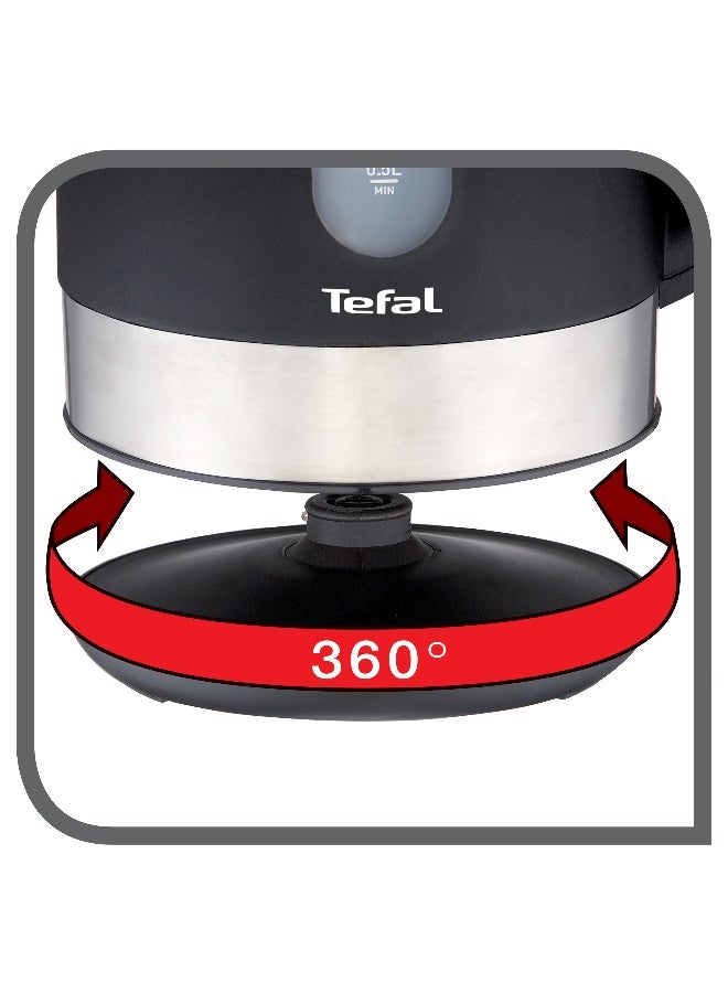 تيفال غلاية اكوينوكس، غلاية مياه، مع فلتر مضاد للتكلس قابل للإزالة، سعة كبيرة 1.7 لتر 2400.0 وات KO330827 اسود 1.7 L 2400 W KO330827 أسود - Image 4