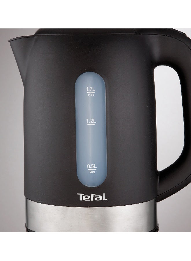 تيفال غلاية اكوينوكس، غلاية مياه، مع فلتر مضاد للتكلس قابل للإزالة، سعة كبيرة 1.7 لتر 2400.0 وات KO330827 اسود 1.7 L 2400 W KO330827 أسود - Image 2