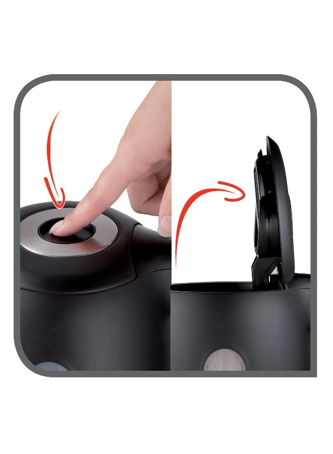 تيفال غلاية اكوينوكس، غلاية مياه، مع فلتر مضاد للتكلس قابل للإزالة، سعة كبيرة 1.7 لتر 2400.0 وات KO330827 اسود 1.7 L 2400 W KO330827 أسود - Image 5