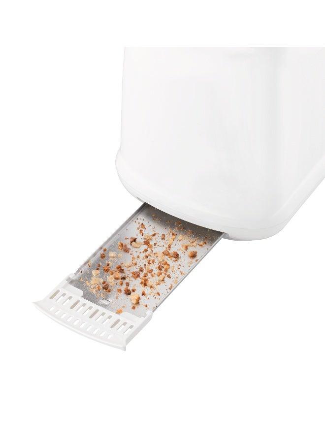 Moulinex Toaster | Principio | 2 Slots | 850 W | 7 Levels of Toasting | Defrost Function |    2 Years Warranty 850 W LT160127 White / Red - Image 4