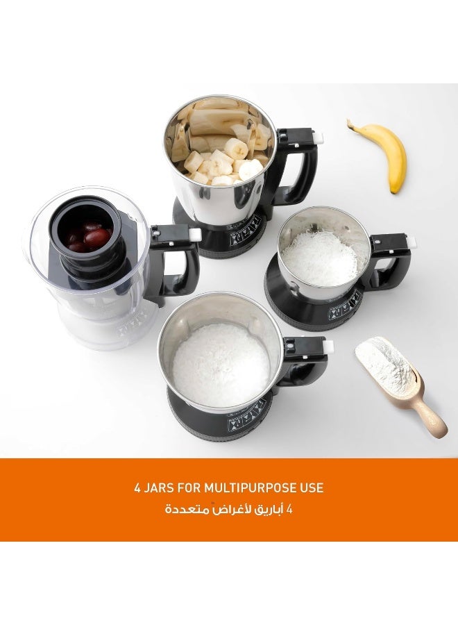 باناسونيك خلاط ومطحنة مع 4 أوعية 1000 W MX-AC400 أسود - Image 5