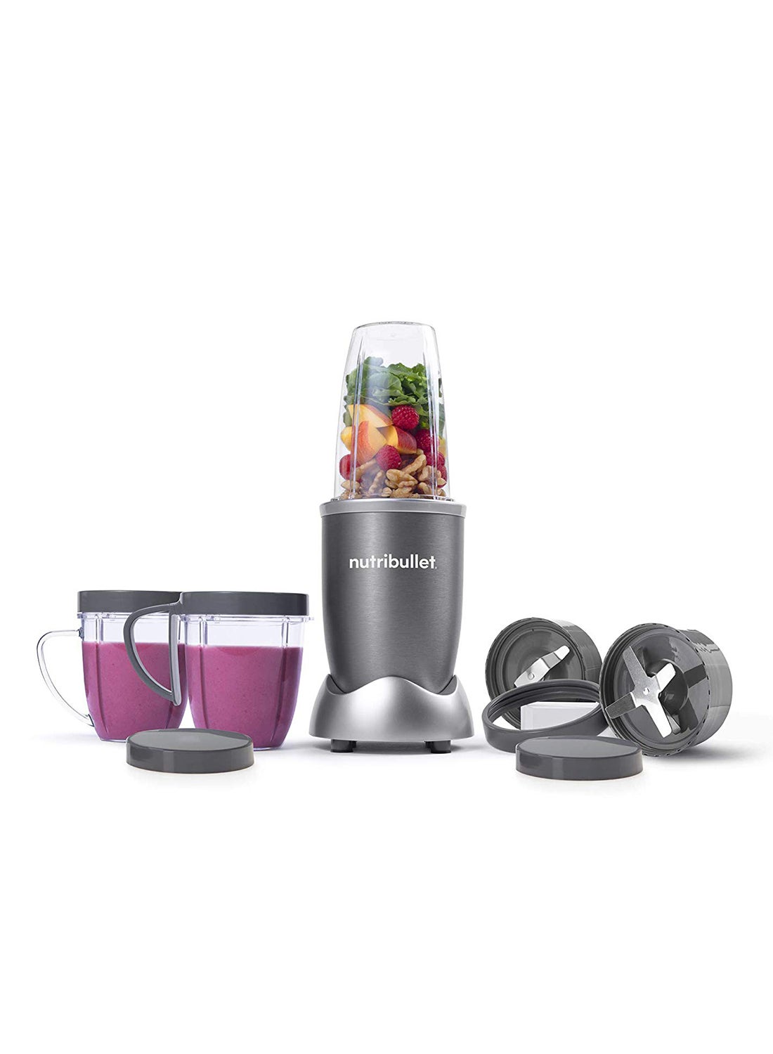 9-Piece High-Speed Blender/Mixer System 600 W NBR-1212M Grey 