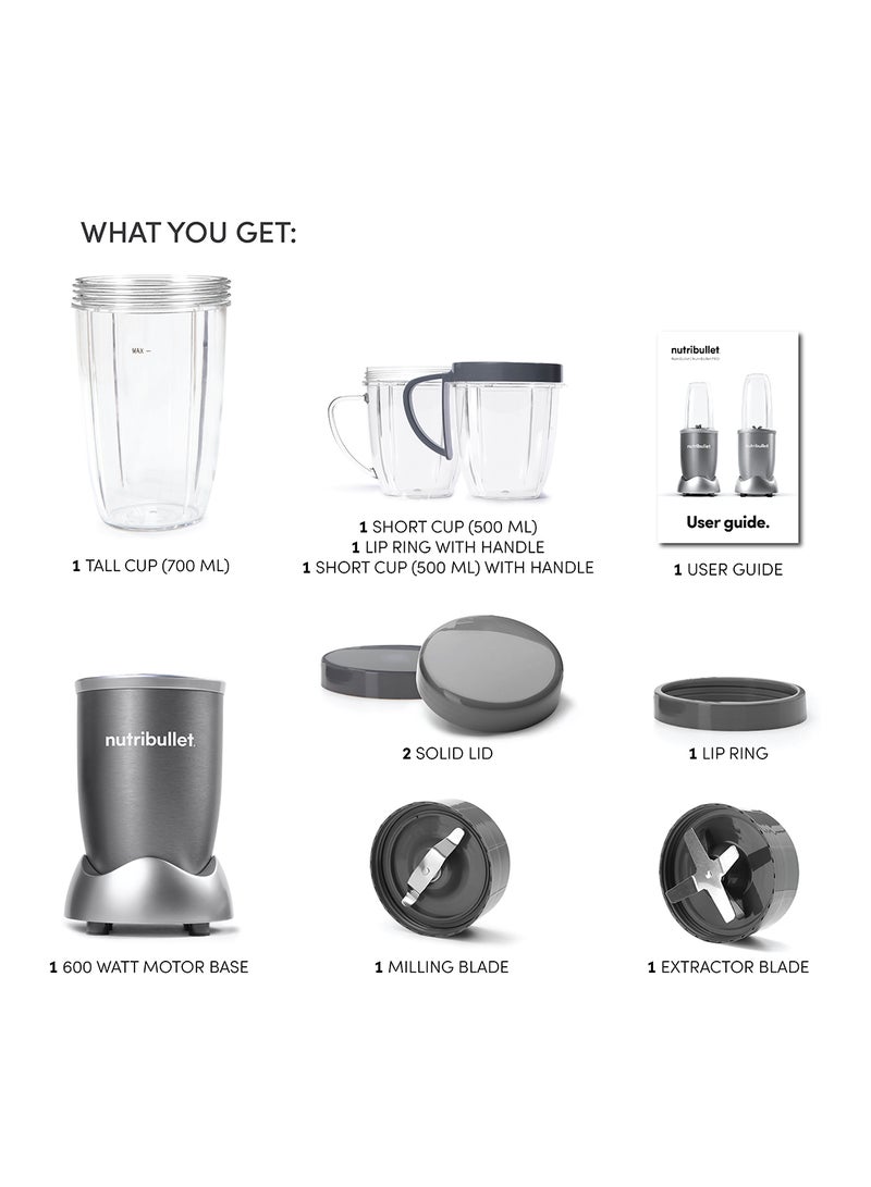 9-Piece High-Speed Blender/Mixer System 600 W NBR-1212M Grey - pnsku/N11041918A/45/_/1706604487/46ab2d75-d5ae-4006-8e0e-466ce4d15162