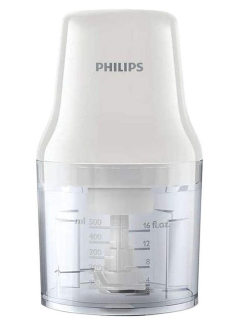 Philips Daily Collection Chopper 0.7 L 450 W HR1393 /HR1393/01 White/Clear - Image 1