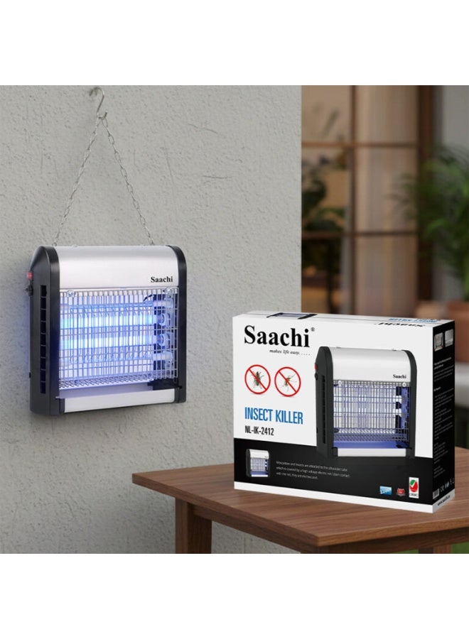 Saachi Mosquito Killer with Mounting Attachment, 19W LED Indoor Outdoor Bug Killer Lamp, Insect Killer, Insect Trap, Pest Repellent, Insect Repellent Traps, Mosquito Catcher Remover, NL-IK-2412-BK Black/Silver - Image 2