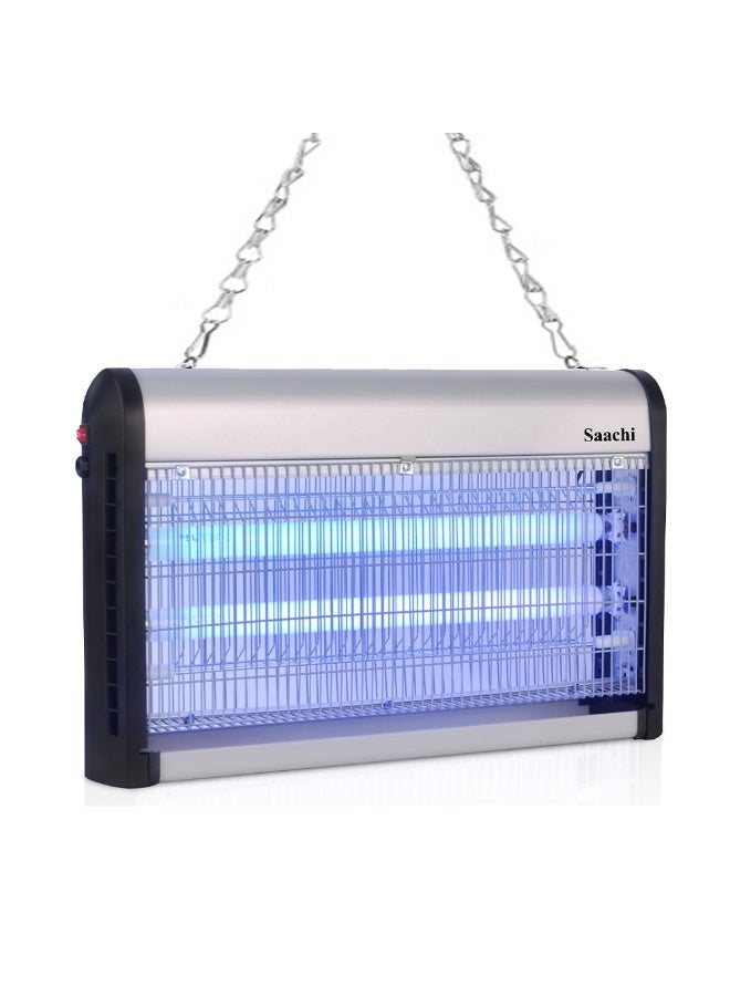 Saachi 30W Insect Killer NL-IK-2430-BK, Indoor & Outdoor Bug Trap with Ultra-Violet Tubes, High Voltage Electric Grid, Removable Tray, and Hanging Hooks Black - Image 1