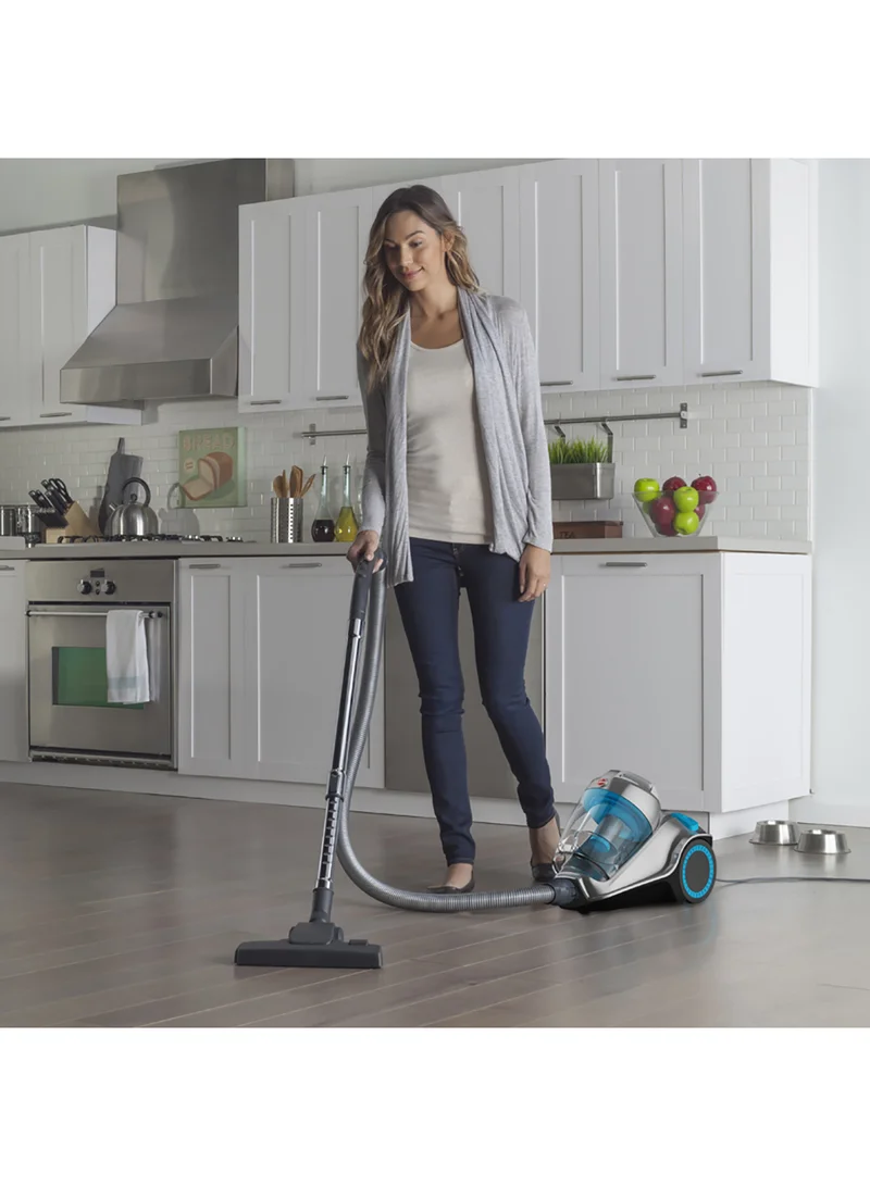 HOOVER Power 7 Bagless Cyclonic Canister Vacuum Cleaner With HEPA Filter, Powerful Performance For Home And Office, Large Capacity - 4 L 2400 W HC84-P7A-ME Blue/Silver