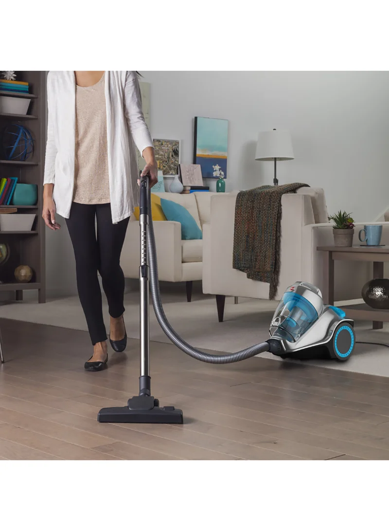 HOOVER Power 7 Bagless Cyclonic Canister Vacuum Cleaner With HEPA Filter, Powerful Performance For Home And Office, Large Capacity - 4 L 2400 W HC84-P7A-ME Blue/Silver