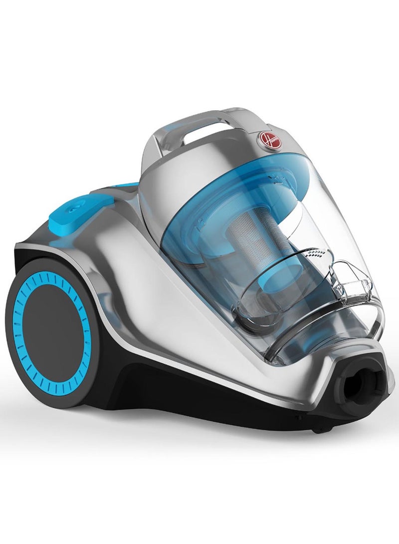 HOOVER Power 7 Bagless Cyclonic Canister Vacuum Cleaner With HEPA Filter, Powerful Performance For Home And Office, Large Capacity - 4 L 2400 W HC84-P7A-ME Blue/Silver - Image 1