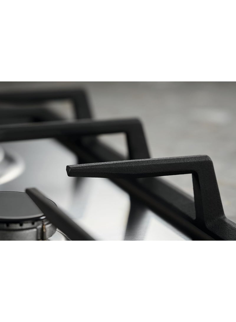 Electrolux 90x60cm Freestanding Cooker, Full Gas Cooking Range with 5 Burners & Oven with Fan, Cast Iron Pan Support, One Hand Automatic Ignition & Thermocouple Safety EKG913A2OX Stainless Steel - Image 4