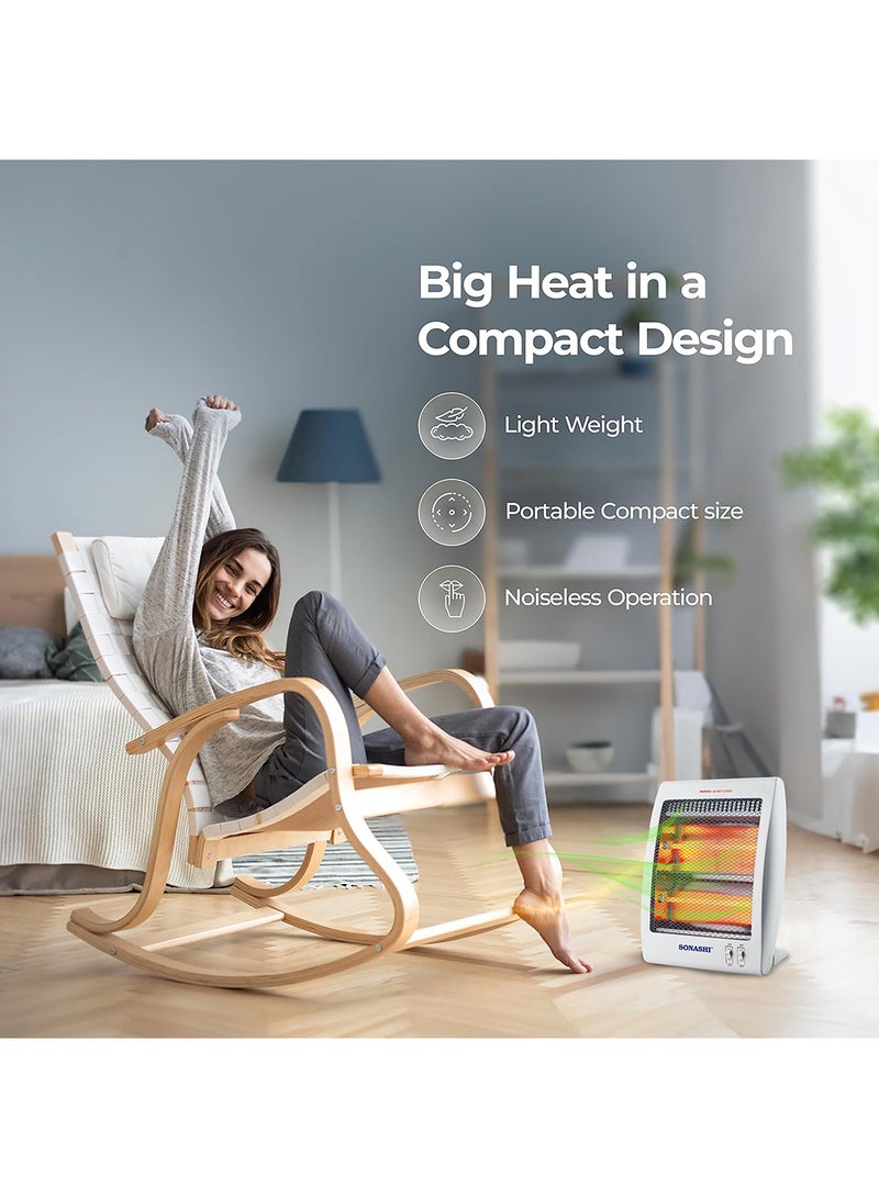 SONASHI Quartz Room Heater With 3 Heating Options | Portable Indoor Space Heater With Tip Over Protection | Ideal For Home/Office/Hotels SQH-3000 White - Image 4