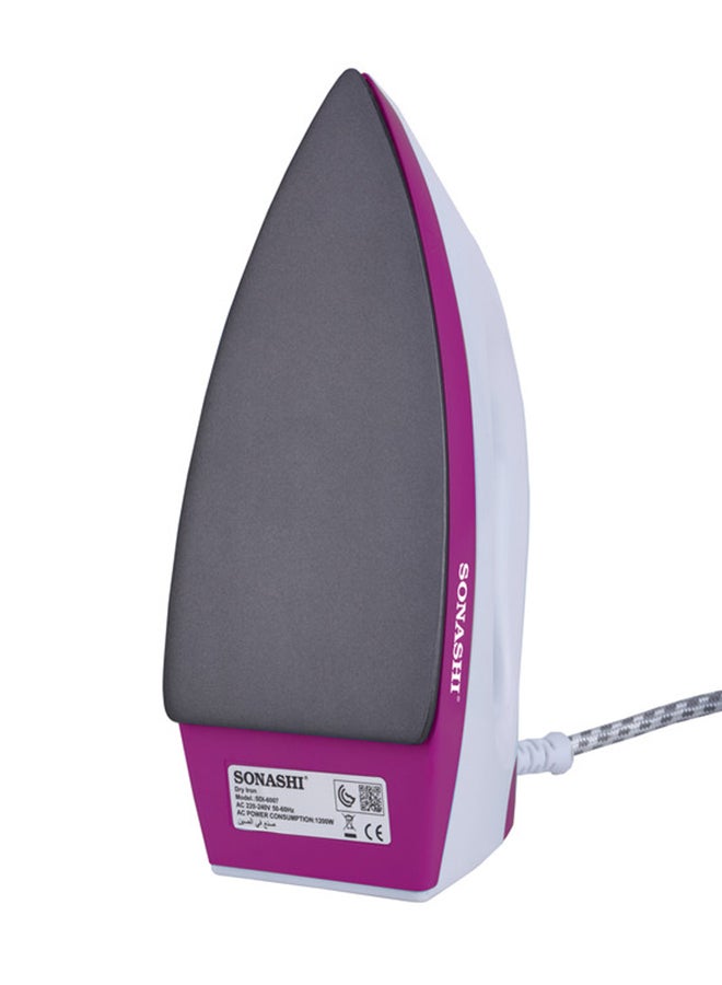 سوناشي جهاز طي للاستخدام الجاف 1200 W SDI-6007 وردي/أبيض  - Image 5