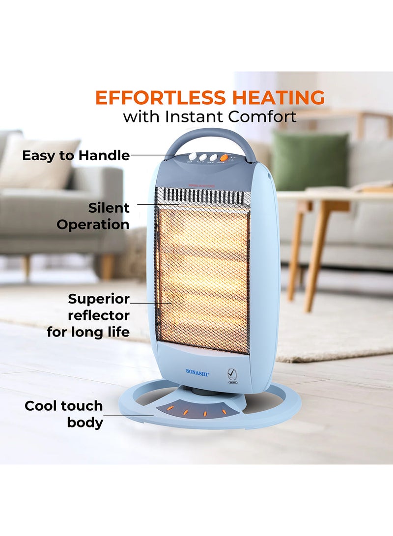 SONASHI - Halogen Heater - High-Performance Heater With 3 Heating Options | Oscillating Function With Tip Over Protection SHH-1000 (BS) - Image 1