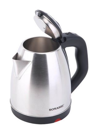 غلاية كهربائية بدون سلك 1.8 L 1500 W SKT-1804 أسود/فضي - view 3