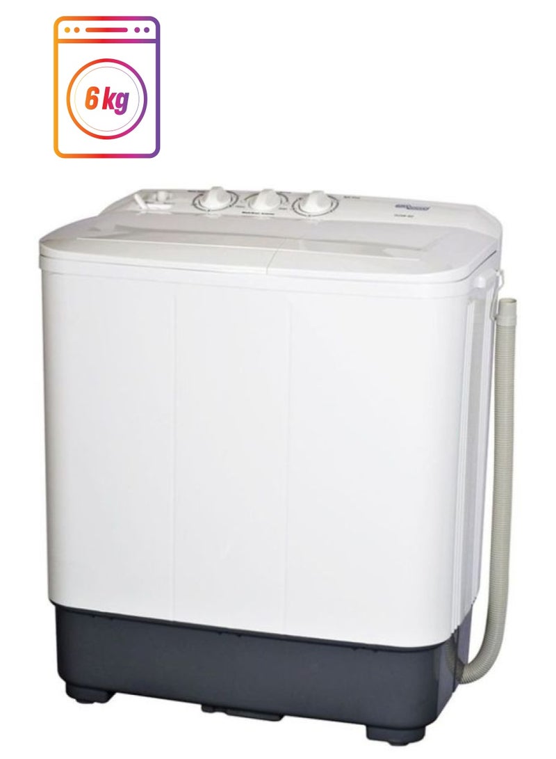 SUPER GENERAL Twin Tub Washing Machine 6Kg SGW 60 White  - Image 1