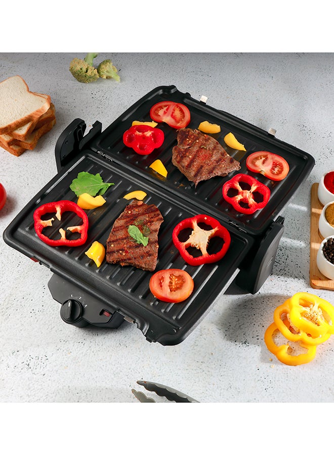 GEEPAS Multifunction Grill Maker, Adjustable Thermostat, GGM5458 - Non-Stick Cooking Plate, Detachable Cooking Plate, Overheat Protection, Cord Storage, Vertical Storage, Portable 1600 W GGM5458 Silver  - Image 2