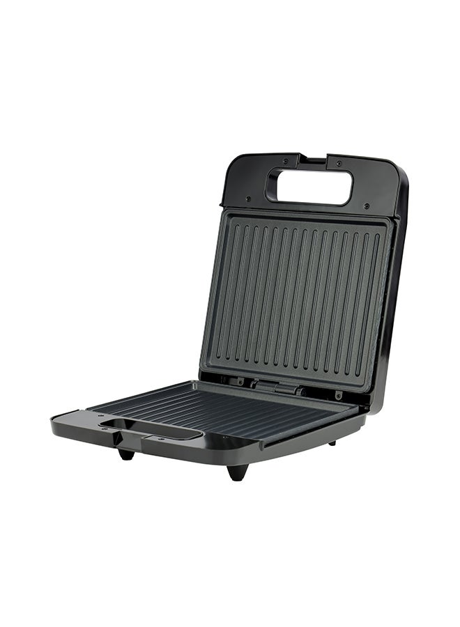 GEEPAS Grill Maker, Power On & Ready Indicator, Non-Stick Cooking Plate, Cool Touch Housing, Thermostat Control, Upright Stand for Compact Storage 1400 W GGT671N Silver/Black  - Image 1