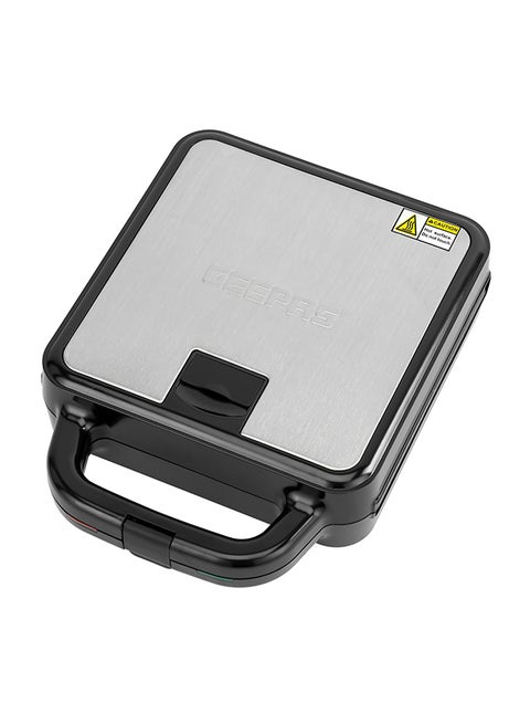 Multi-Snacks Maker 2-in-1, 8 Slice Sandwich Maker | Non-Stick Detachable Cooking Plate | Cooks Delicious Crispy Sandwiches | Cool Touch Handle | Automatic Temperature Control GSM5444 Silver