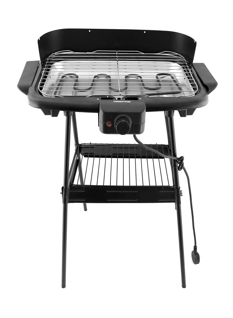 GEEPAS Electric Barbecue Grill - Auto-Thermostat Control with Overheat Protection,Operating On/Off Indicator Light | Space Saving, Waterproof | Grill Chicken, Beef, Veggies & More 2000 W GBG5480 Black  - Image 2