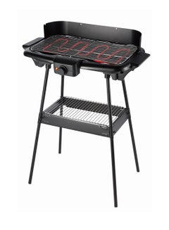 GEEPAS Electric Barbecue Grill - Auto-Thermostat Control with Overheat Protection,Operating On/Off Indicator Light | Space Saving, Waterproof | Grill Chicken, Beef, Veggies & More 2000 W GBG5480 Black  - Image 3