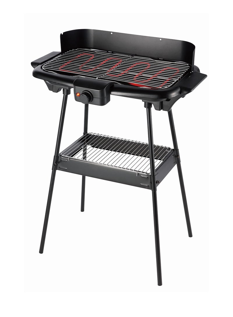 GEEPAS Electric Barbecue Grill - Auto-Thermostat Control with Overheat Protection,Operating On/Off Indicator Light | Space Saving, Waterproof | Grill Chicken, Beef, Veggies & More 2000 W GBG5480 Black  - Image 3