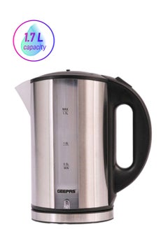 GEEPAS Countertop Electric Kettle 1.7 L 2200 W GK5074 Silver/Black  - Image 1