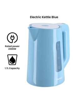 GEEPAS Cordless Electric Kettle - Safety Lock, Boil Dry Protection 1.7 L 2200 W GK5449N blue  - Image 1