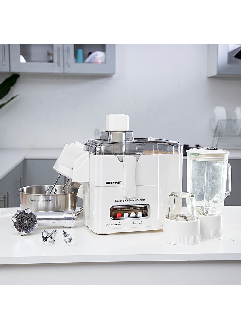 10-in-1 Food Processor & Juicer - Multi-functional Smoothie Maker, Juicer, Compact Electric Blender, Chopper & Grinder | 1.5L Jar, 2-Speed Pulse Function for Ice Crusher | 2 Years Warranty 1.5 L 400 W GSB1650 White