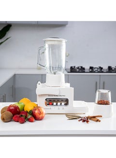 GEEPAS 10-in-1 Food Processor & Juicer - Multi-functional Smoothie Maker, Juicer, Compact Electric Blender, Chopper & Grinder | 1.5L Jar, 2-Speed Pulse Function for Ice Crusher | 2 Years Warranty 1.5 L 400 W GSB1650 White  - Image 3