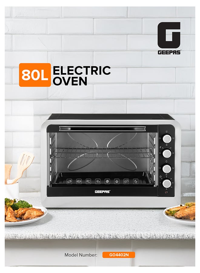 جيباس فرن كهربائي مع شواية 80 L 2400 W GO4402NV أسود - Image 1