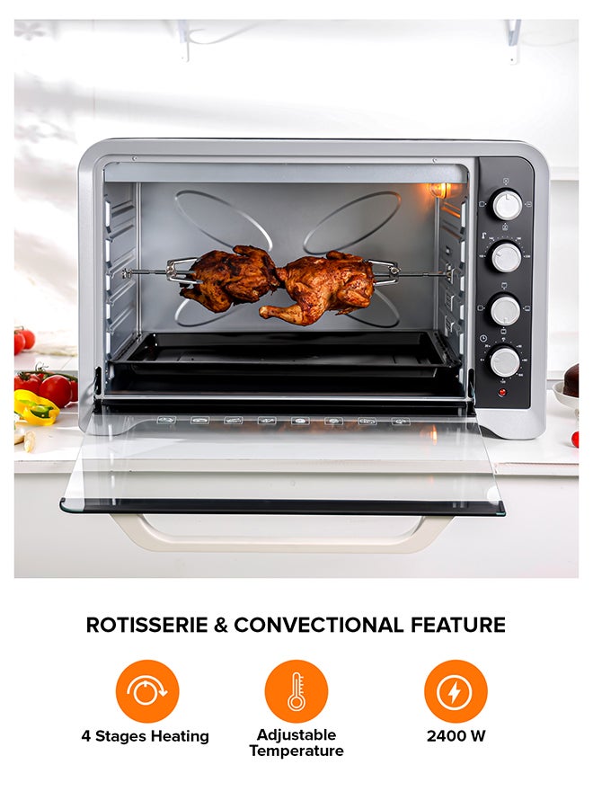 جيباس فرن كهربائي مع شواية 80 L 2400 W GO4402NV أسود - Image 2