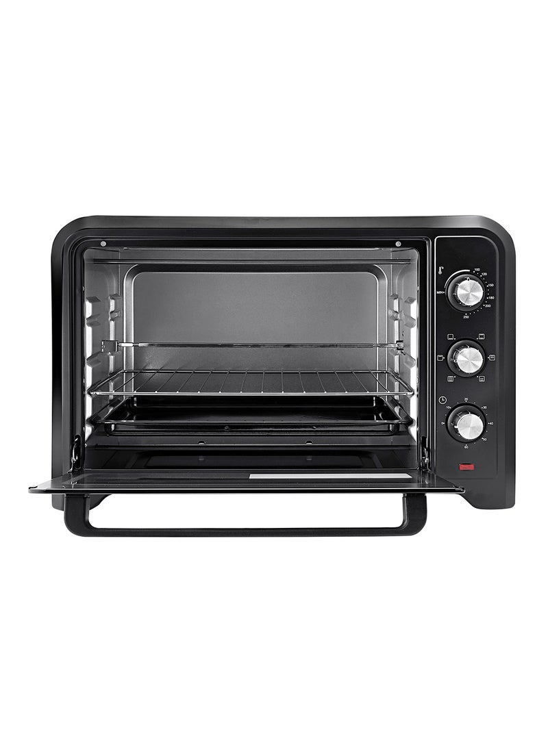 GEEPAS 42 L Electric Oven- G04450| Convection And Rotisserie Function, Perfect For Grilling, Toasting And Roasting| 3 Knobs And Temperature 100-250-Degrees Celsius| 60 Minute Timer With Bell| 2000W And 4 Piece Stainless Steel Heaters 42 L 2000 W GO4450 Black - Image 1