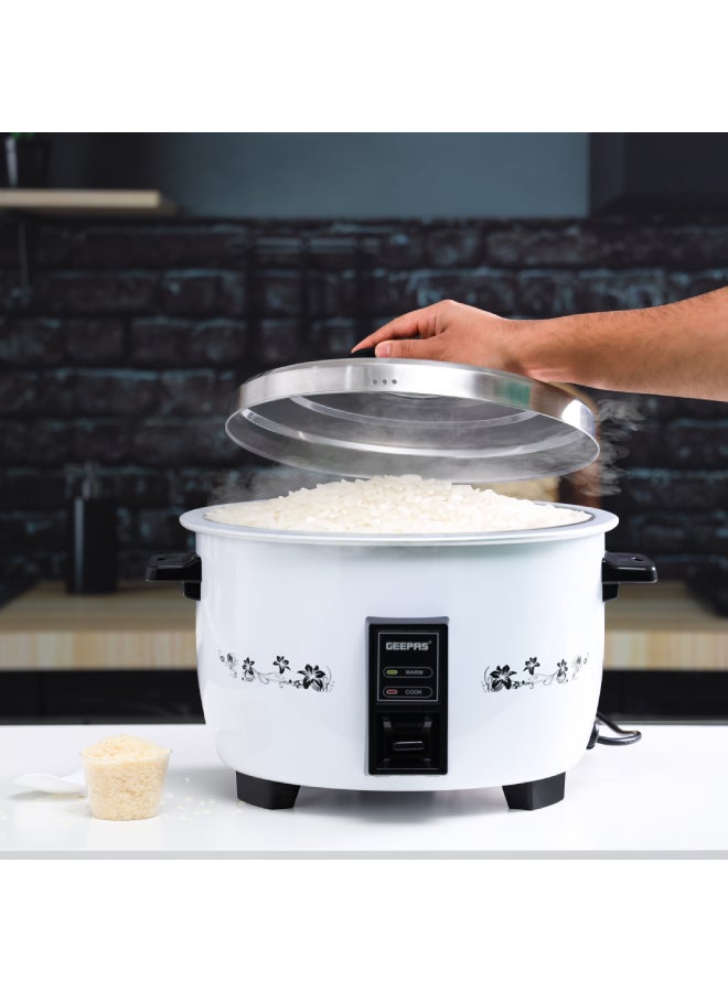 GEEPAS 4.2 L Commercial Rice Cooker| Durable Construction,  Removable Non-Stick Aluminum Pot, Cool Touch Handle| Includes Cook, Keep Warm Functions, with Stainless Steel Lid, Aluminum Inner Steamer| Perfect for Quinoa, Risotto, Vegetables, Soups, Sauces, Eggs, etc.| 2 Years Warranty 4.2 L 1600 W GRC4321 Green  - Image 4
