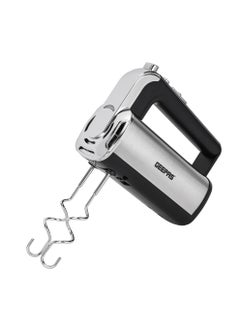 GEEPAS Hand Mixer 400 W Copper Motor With 5 Speed Control, Eject Button And Turbo Function, Perfect For Kneading Dough, Mixing Batter, Whisking Eggs, Etc. Includes 2 Hooks And 2 Beater Heads, 2 Years Warranty Ghm2001N 400 W GHM2001N Silver & Black  - Image 3