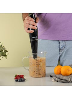 GEEPAS Hand Blender Stainless Steel Blade Food Collection Immersion Hand Blender with Removable Stick Ideal for Smoothies Shakes GHB5467N Black  - Image 3