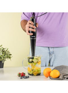 GEEPAS Hand Blender Stainless Steel Blade Food Collection Immersion Hand Blender with Removable Stick Ideal for Smoothies Shakes GHB5467N Black  - Image 2