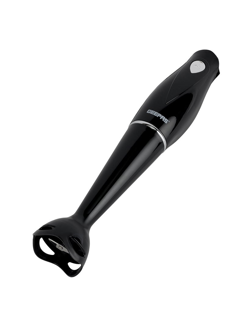 Hand Blender Stainless Steel Blade Food Collection Immersion Hand Blender with Removable Stick Ideal for Smoothies Shakes GHB5467N Black