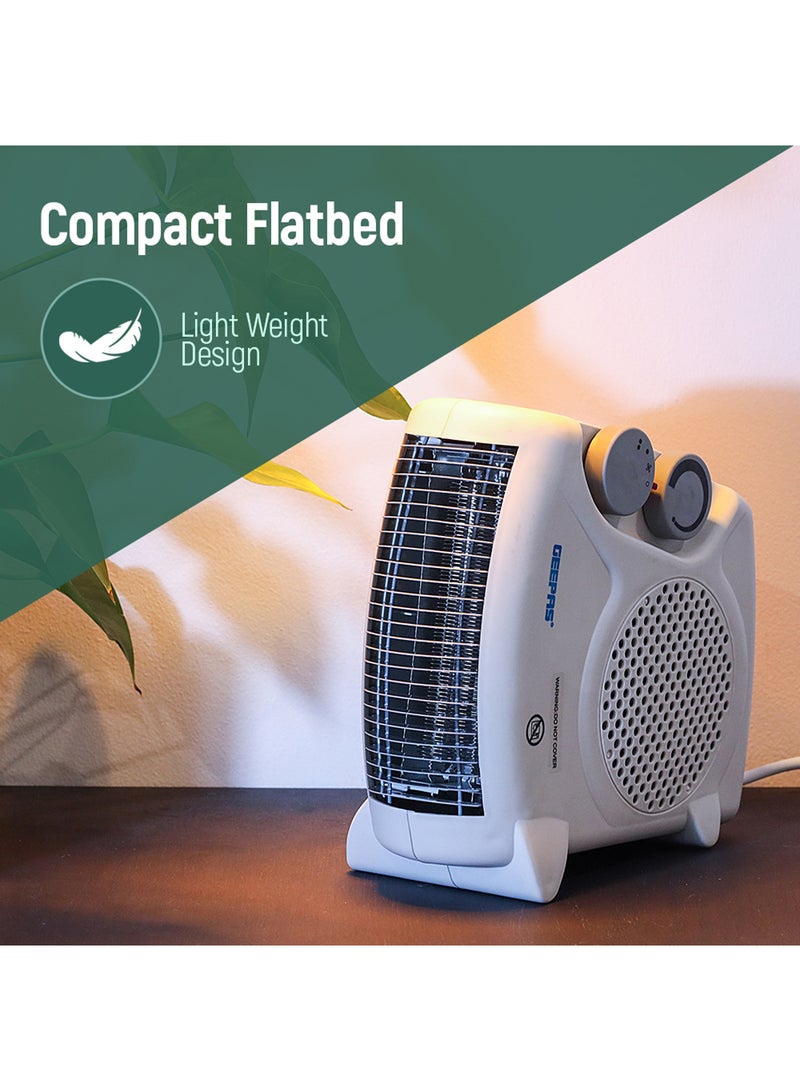 Fan Heater, 2 Heating Power, Adjustable Thermostat | Overheat Protection | Power Light Indicator | Carry Handle | Wind Selection GFH9520 Multicolour - pnsku/N11043992A/45/_/1730467802/7e418dc1-2be1-422f-86ef-eecfff16870c