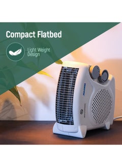 GEEPAS Fan Heater, 2 Heating Power, Adjustable Thermostat | Overheat Protection | Power Light Indicator | Carry Handle | Wind Selection GFH9520 Multicolour  - Image 3