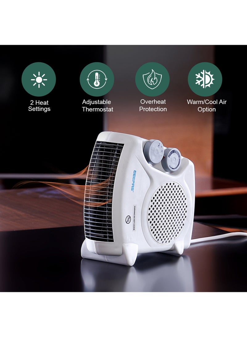 Fan Heater, 2 Heating Power, Adjustable Thermostat | Overheat Protection | Power Light Indicator | Carry Handle | Wind Selection GFH9520 Multicolour - pnsku/N11043992A/45/_/1730467805/0f3afec1-e783-42ba-bce8-0a347d94bf3b