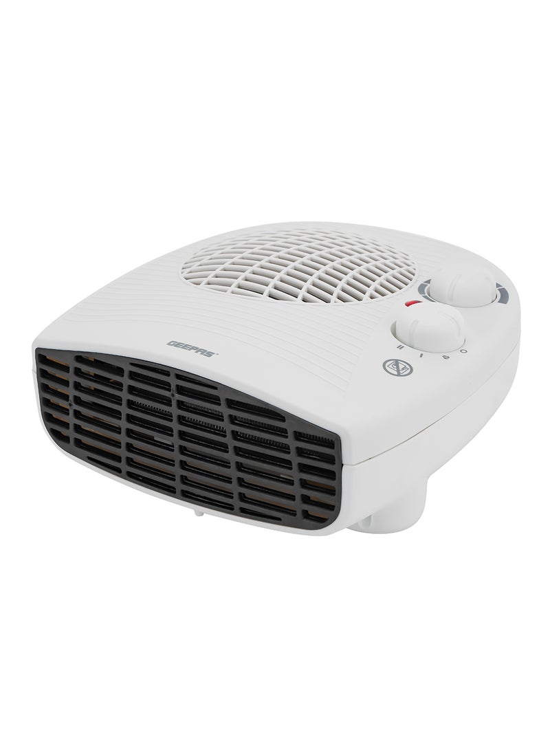 GEEPAS Fan Heater With 3 Adjustable Setteings, Cool/Warm/Hot Wind for Selection Adjustable Thermostat, Overheat Protection 2000 W GFH9522N White/Black  - Image 1