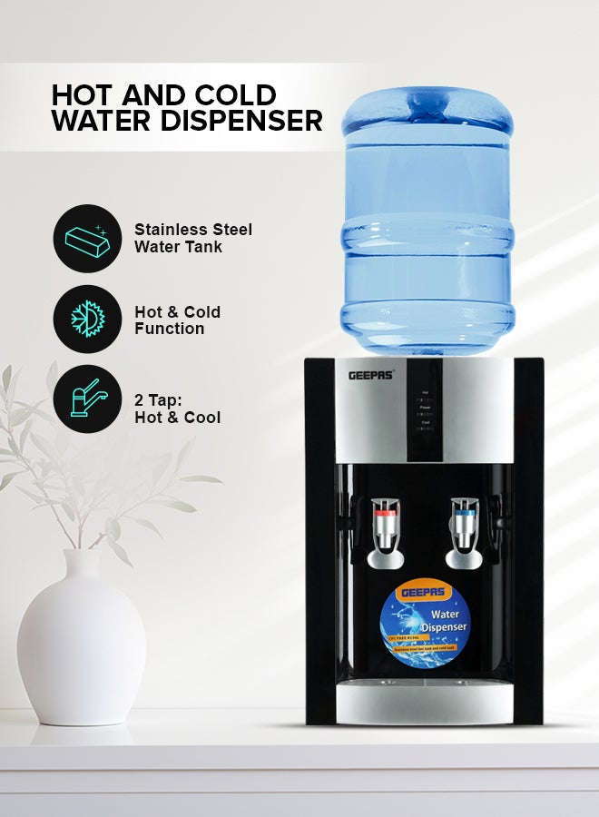 GEEPAS Hot And Cold Table Water Dispenser GWD8356 Black/White/Red  - Image 1