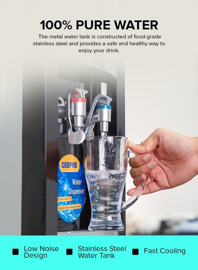 GEEPAS Hot And Cold Table Water Dispenser GWD8356 Black/White/Red  - Image 5