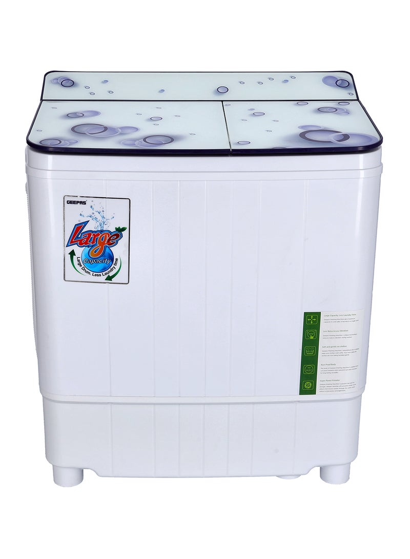 GEEPAS Semi Automatic Mini Washing Machine| 3.5Kg | 360 W 2 IN 1 Mini Compact Twin Tub Washing Machine| Washer & Spinner Combo With Timer, 2 Inlet Water Hose 3.5 kg 360 W GSWM6473S White  - Image 1