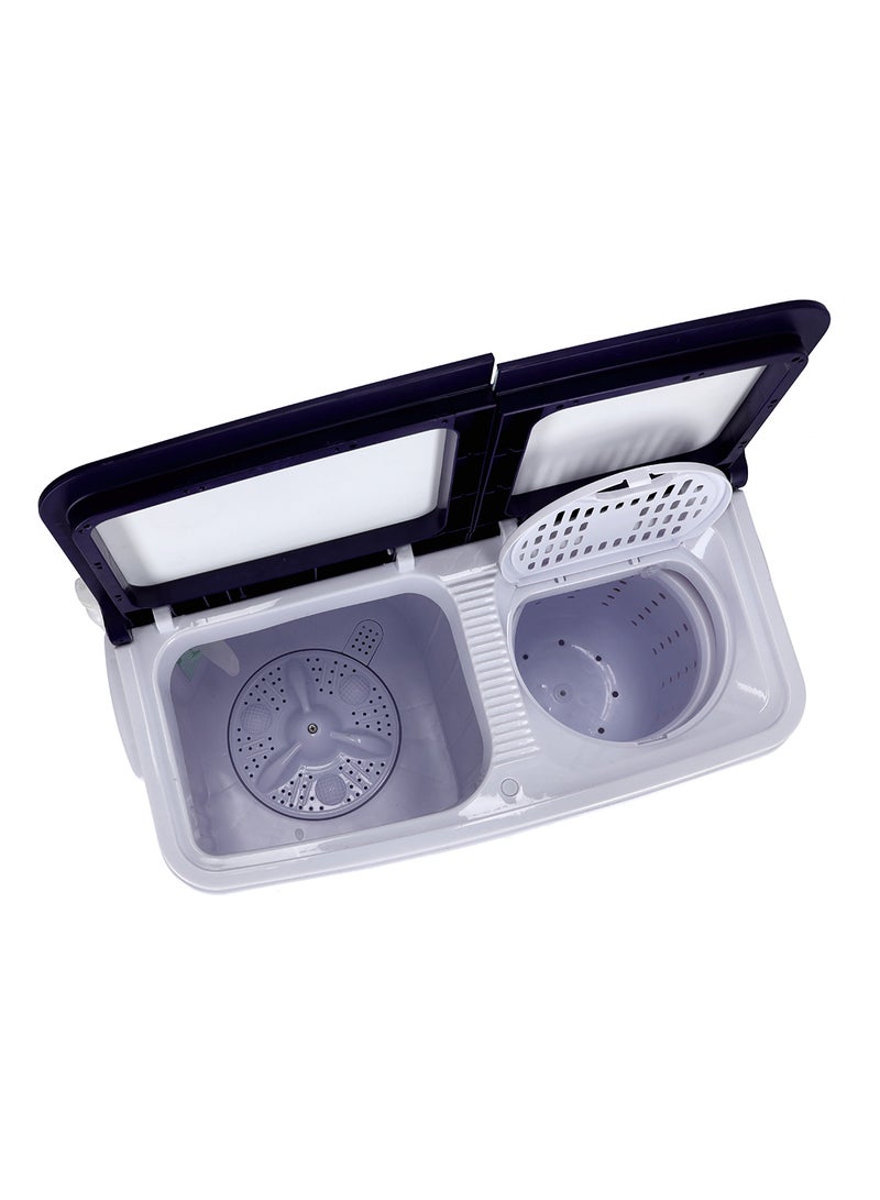 Semi Automatic Mini Washing Machine| 3.5Kg | 360 W 2 IN 1 Mini Compact Twin Tub Washing Machine| Washer & Spinner Combo With Timer, 2 Inlet Water Hose 3.5 kg 360 W GSWM6473S White 3.5 kg 360 W GSWM6473S White