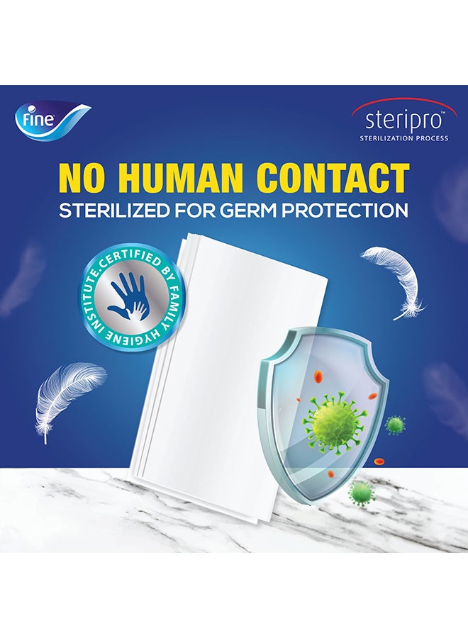 Fine Sterilized Towel Interfolded (2X More Absorbent) 150 Sheets 2 Ply White  - Image 5