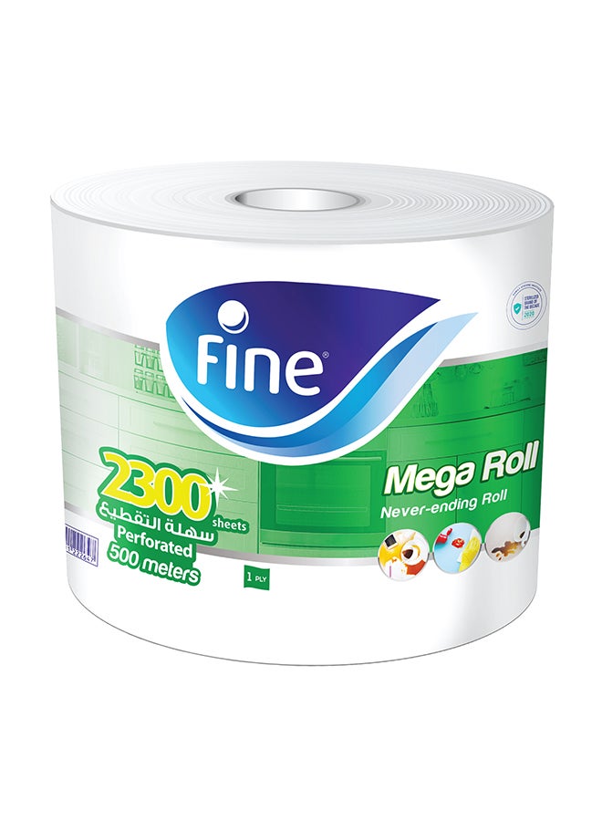 Fine Sterilized Kitchen Towel Mega Roll 2300 Sheets White 500meter  - Image 1