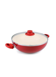 Covered Wok Red 28cm - pnsku/N11057098A/45/_/1739788708/c5e1fd50-c16c-47e7-8825-66eb9f4b3bea